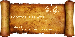 Henczel Gilbert névjegykártya